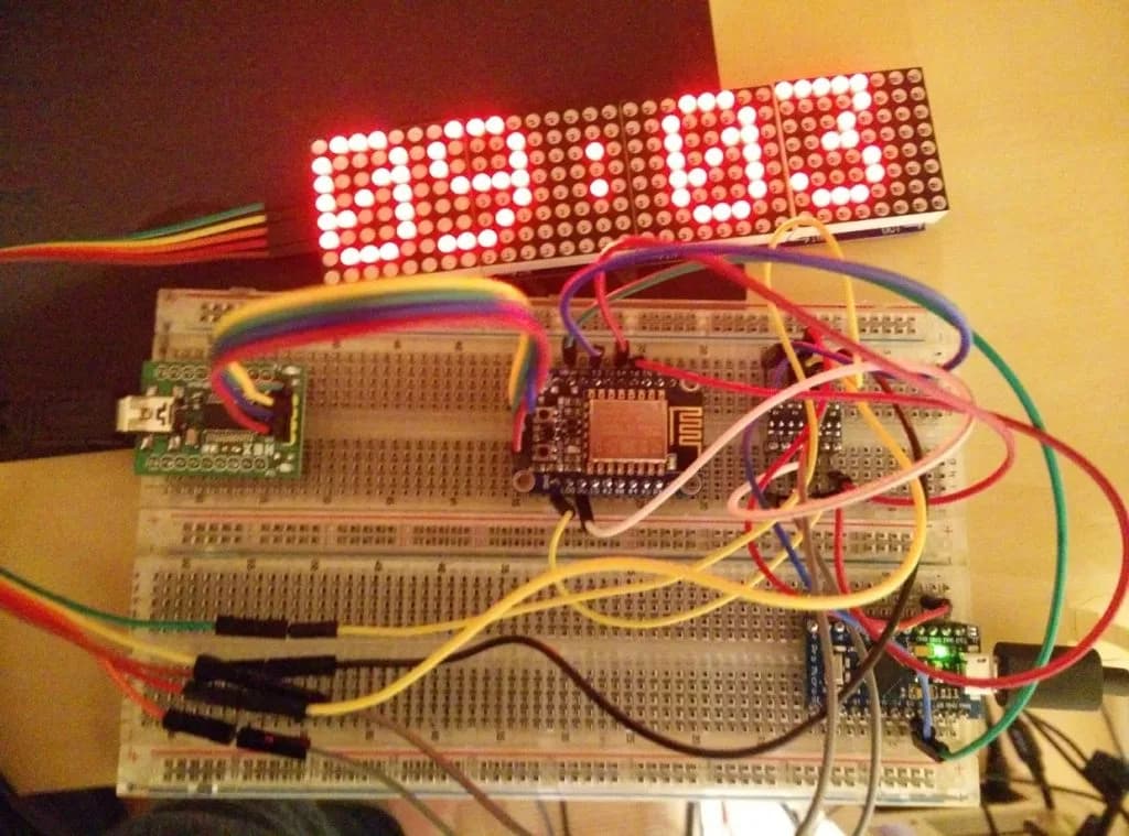 ESP8266-Powered LED Matrix Clock